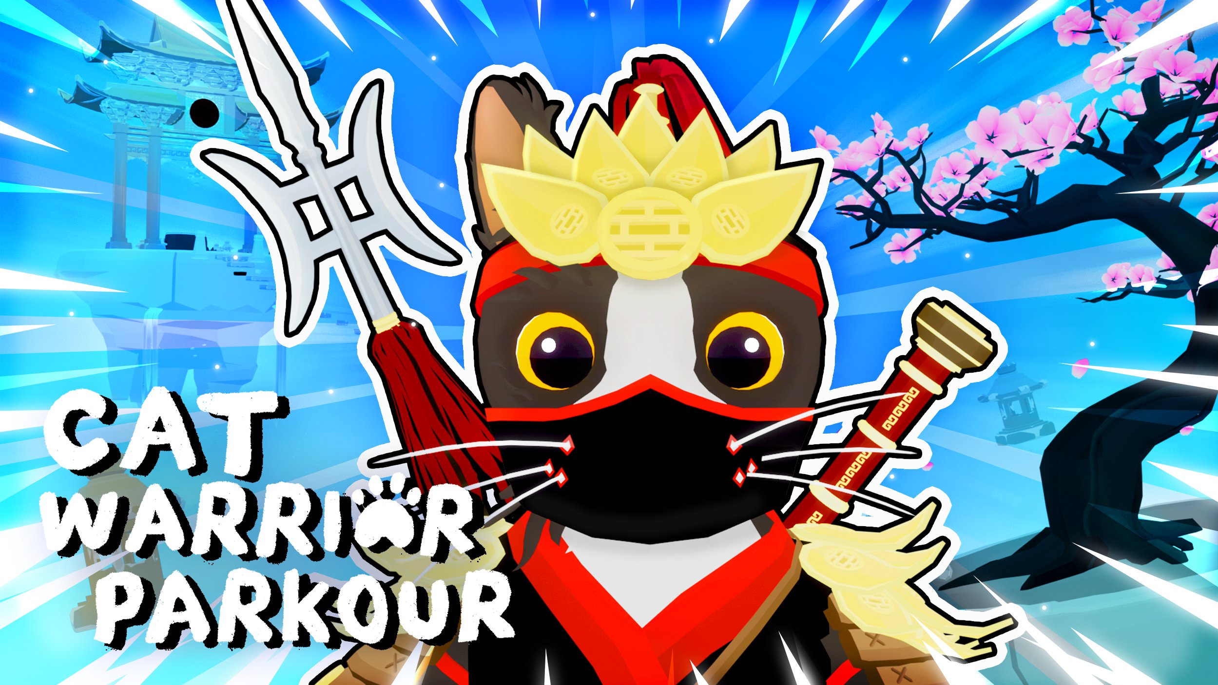 Cat Warrior Parkour - Game Screenshot