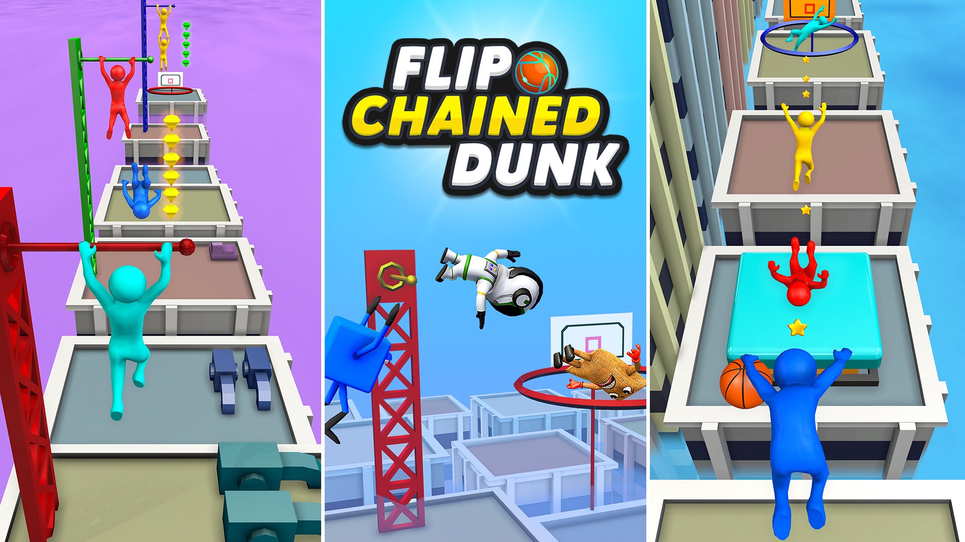 Flipped Chain Dunk - Game Screenshot